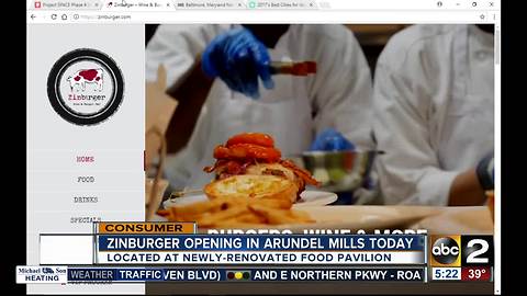 Zinburger Wine & Burger Bar Opens at Arudel Mills