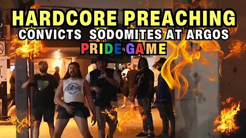 HARDCORE PREACHING . . . CONVICTS AT ARGOS PRIDE GAME