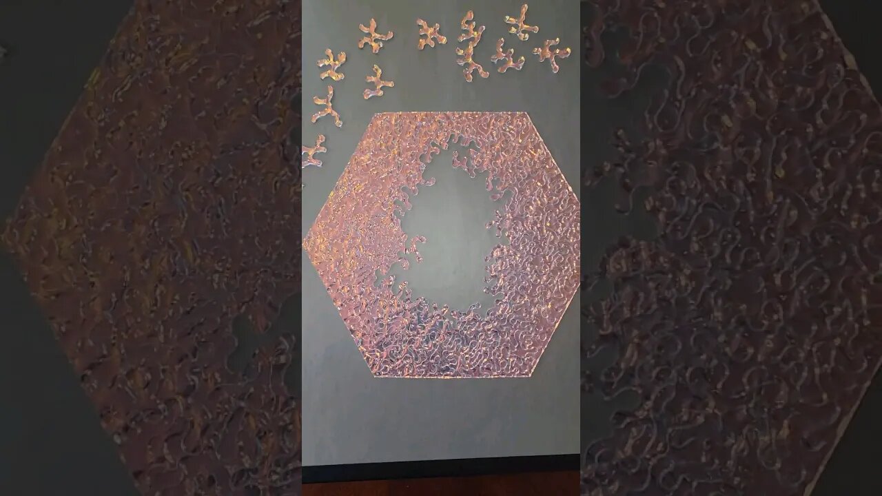 Almost done with the Hexawave! #puzzle #shorts #jigsawpuzzle #puzzles