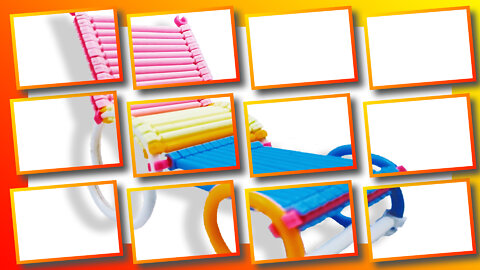 Educational Building Toys : making the Beach chairs step by step with smart stick puzzle blocks toy