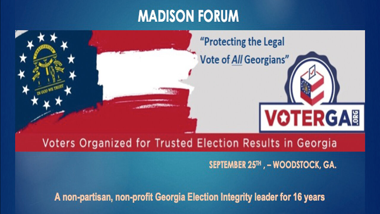 Garland Favorito updates the Madison Forum on the Ballot Access Suit - 9/25/2021, Woodstock GA