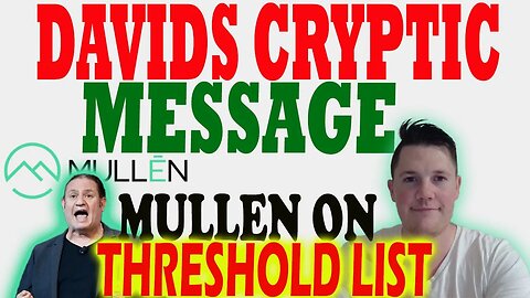 DM's Cryptic Mullen Message │ Day 3 of Mullen on Threshold List ⚠️ Must Watch Mullen Vid