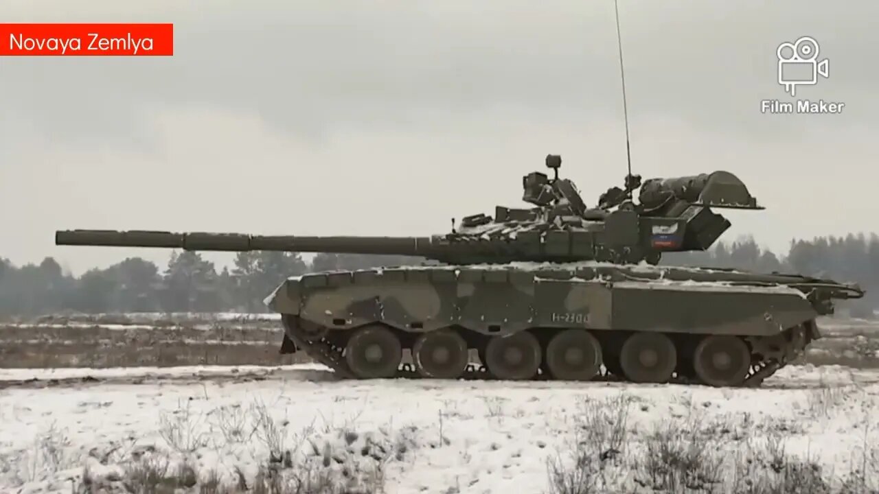 Russian Mechanized Brigade practicing the attack on settlement in Belarus; T-80BV & BMP-2M Berezhok