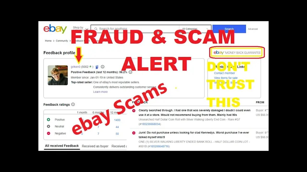 Ebay Scam - Seller griken0 - Top Scam Seller But Ebay List Him As Trusted Seller? Ebay No Refund