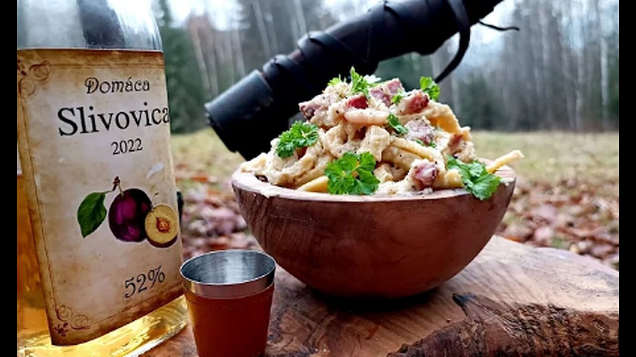 Homemade Carbonara Pasta 🍝 _ 🌲 Tastes of Nature in Slovakia 🌲