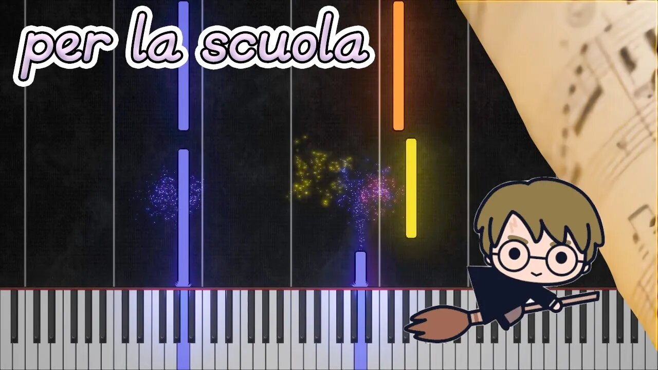 Harry Potter🪄 al Piano🎹 ma è PER LA SCUOLA🏫 - EASY SLOW PIANO TUTORIAL + SPARTITO GRATIS