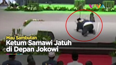 VIDEO Ketum Samawi Jatuh di Depan Jokowi, Berbalas Gemuruh Tepuk Tangan