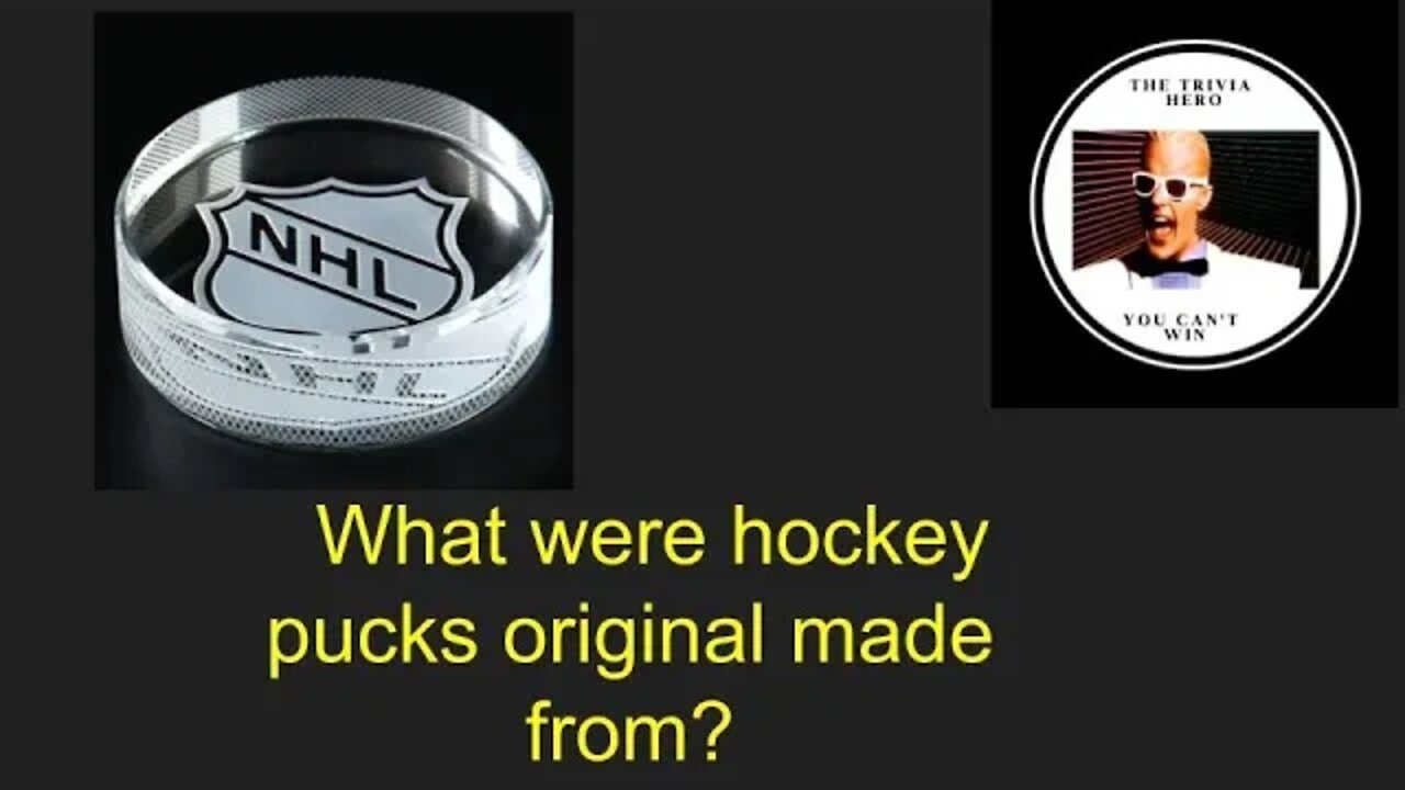 What were hockey pucks made from?