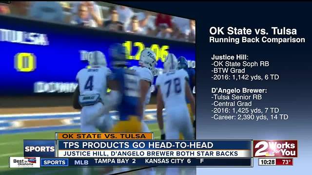 Tulsa natives Justice Hill, D'Angelo Brewer go head-to-head as Oklahoma State hosts Tulsa in season opener