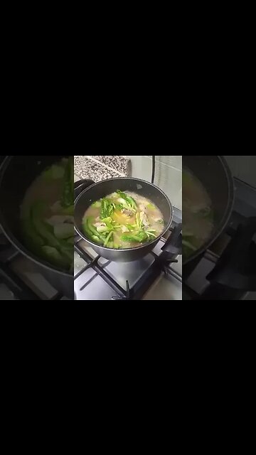 Cooking sinigang -traditional filipino food-yummy