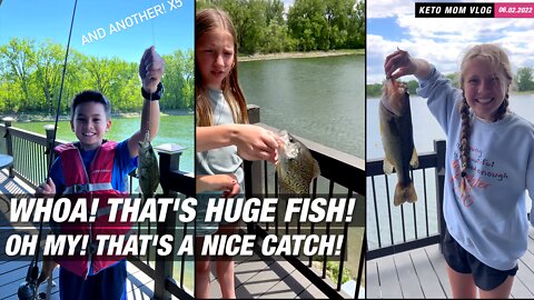 Awesome! That's A Huge Fish! Fishing By Our Lake! | Keto Mom Vlog