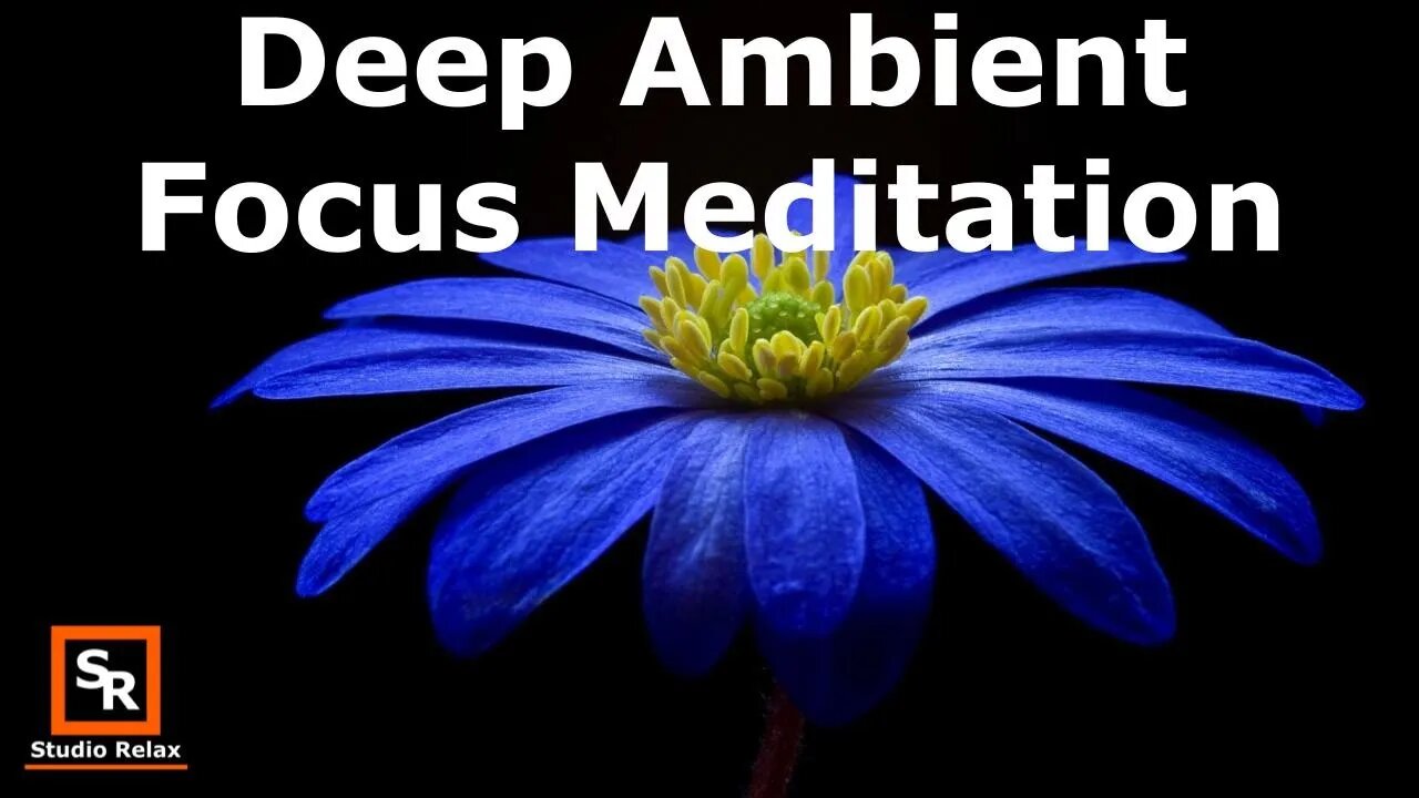 Deep Ambient Meditation Running Water with Blue Focus Flower