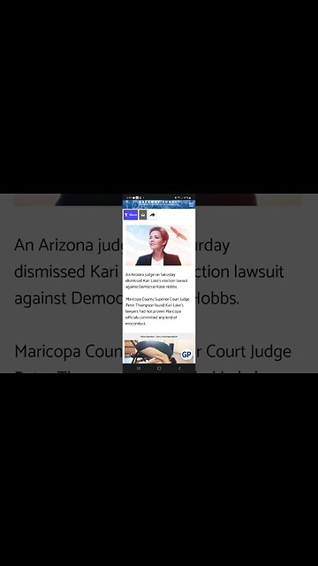 BREAKING: Judge Dismisses Kari Lake’s Election Lawsuit – Lake to Appeal Ruling