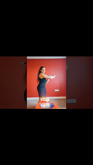 Girl takes out candles with sports equipment #shorts