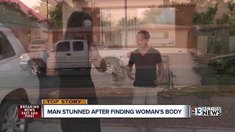 Man stunned after finding woman's body in driveway