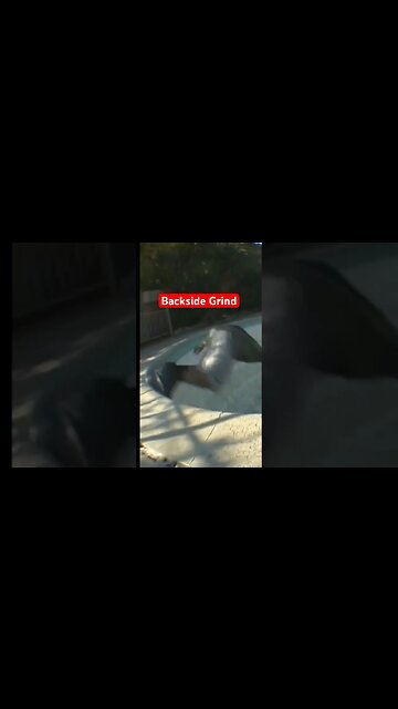 Backside Grind in Backyard Pool #poolskateboarding #poolskating #skateboarding #independenttrucks