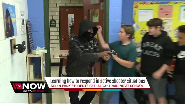 Police teaching metro Detroit students to fight active shooters in school