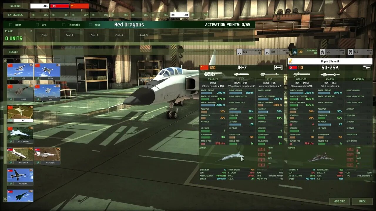 Unit Comparison RED DRAGONS | Airplanes
