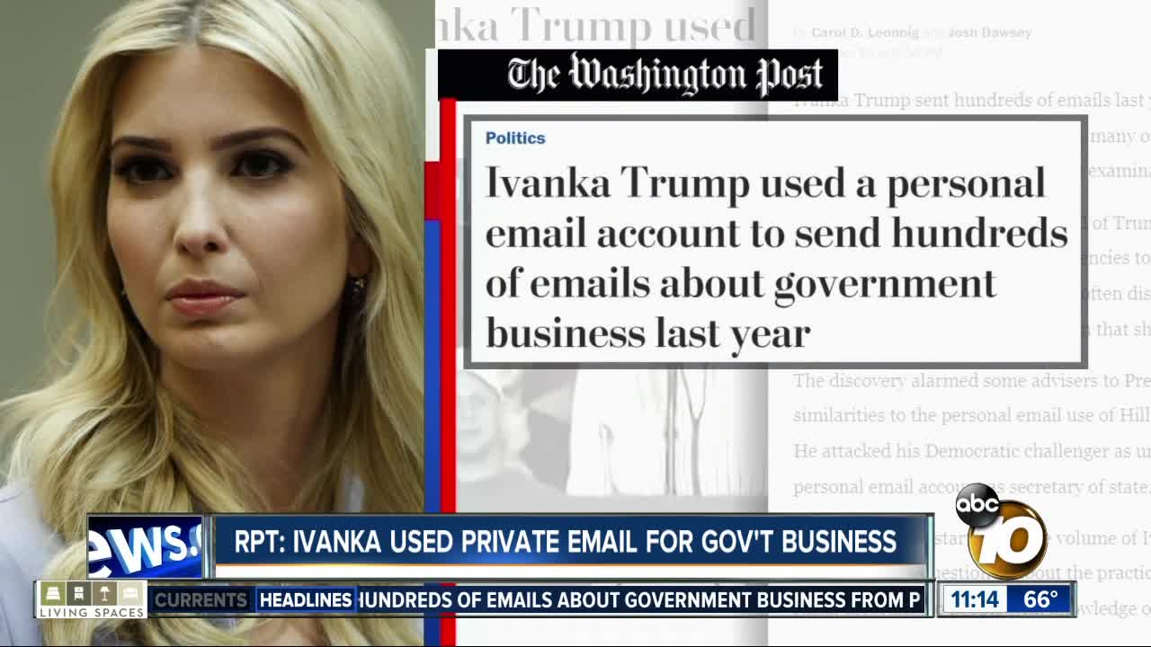 Ivanka Trump's email under fire