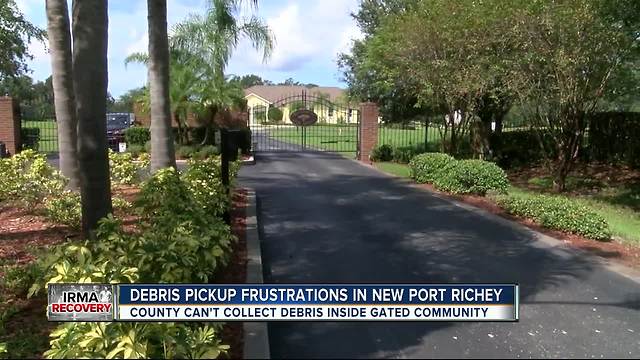 Debris pickup frustrations in New Port Richey gated community