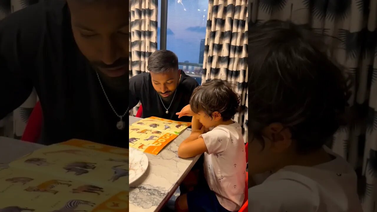 Agasthya Fun and learn with papa pandya #hardikpandya #shorts #youtubeshorts