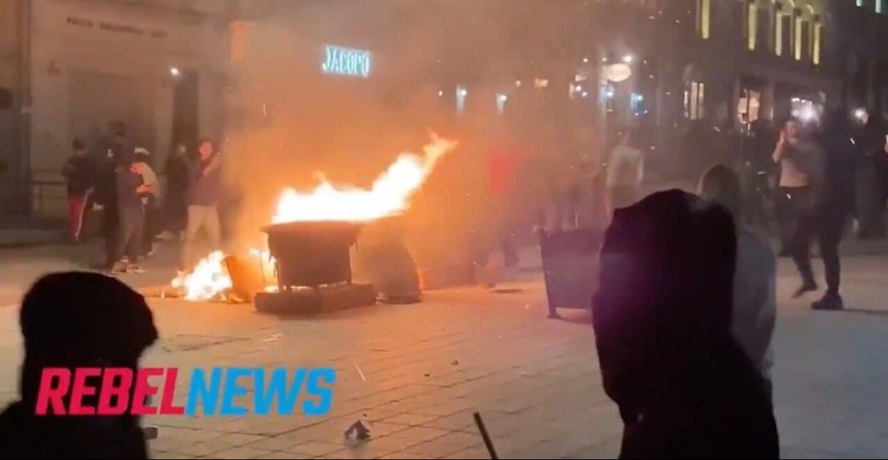 Multiple Businesses Vandalized After Anti-Curfew Protest in Montreal Turns Into Riot