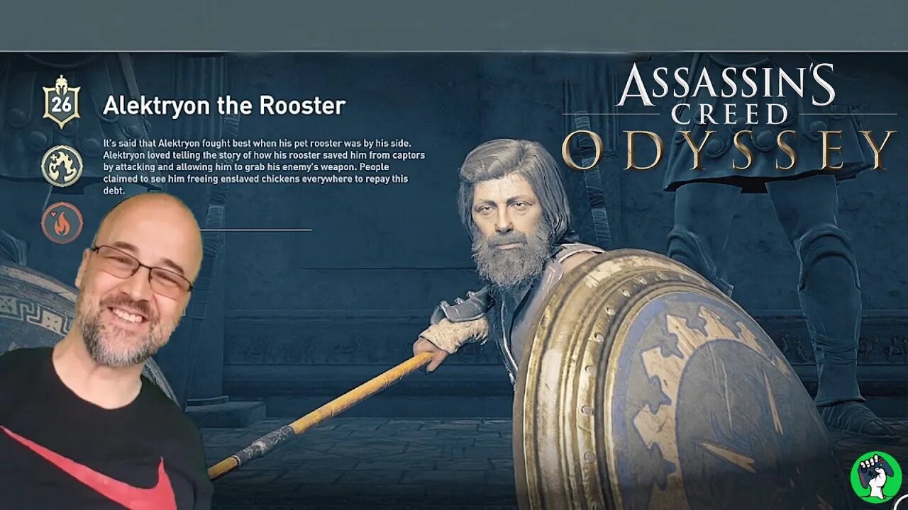 Starting a fight with Alektryon the Rooster in Assassin's Creed Odyssey