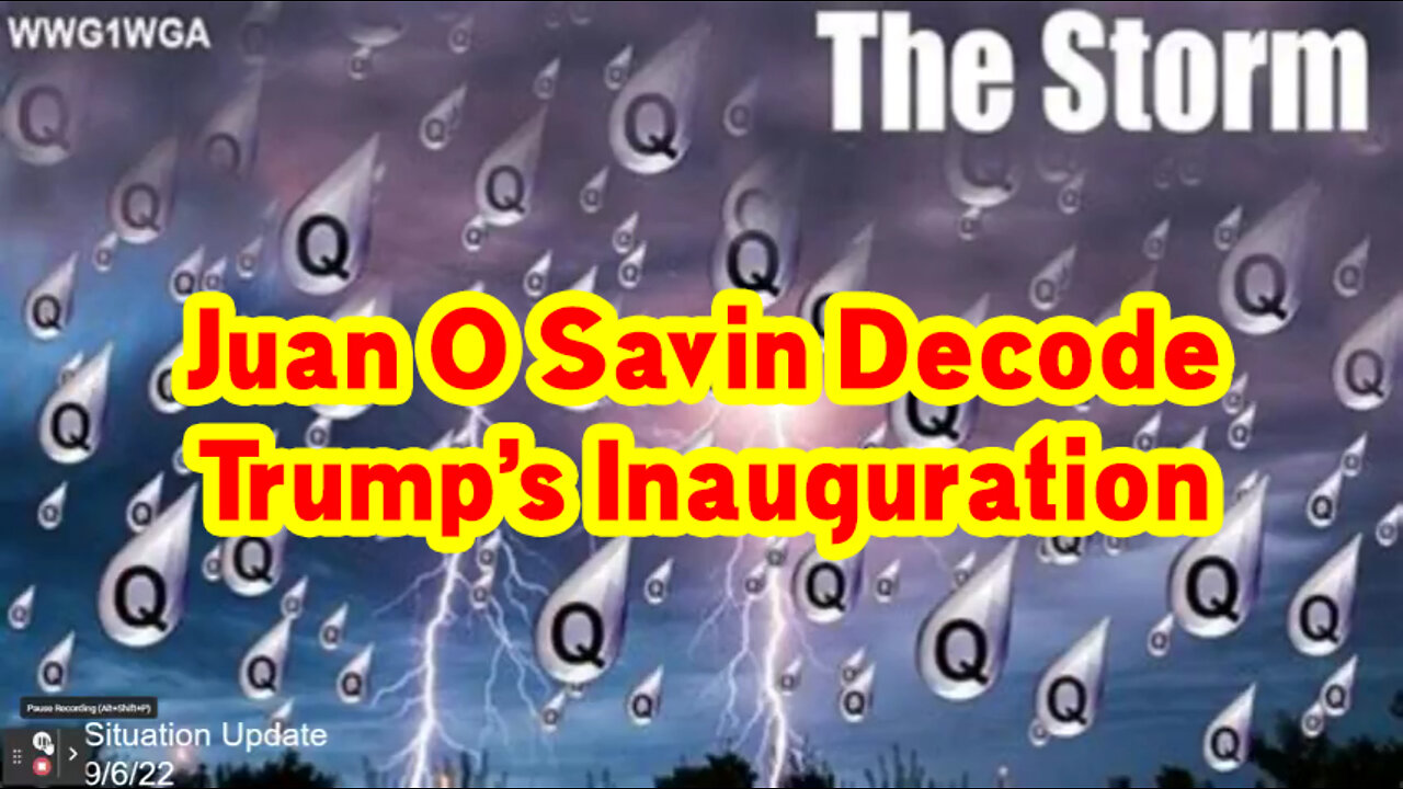 Juan O Savin Decode: Trump’s Inauguration #Patriot Underground