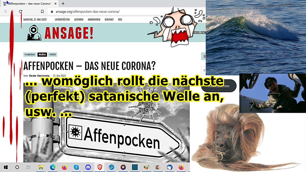 "Womöglich die nächste (perfekt) satanische Welle, usw!!!" ...