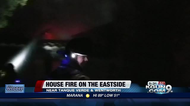House burns in fire east of town