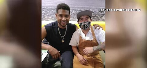 Usher spotted at Esther's Kitchen in Las Vegas