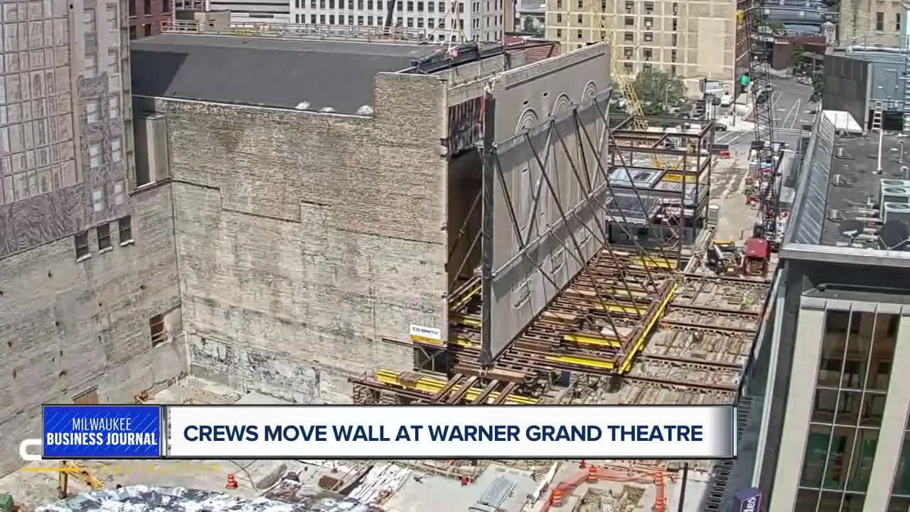 TIME LAPSE: Crews move 625-ton wall at future home of Milwaukee Symphony Orchestra