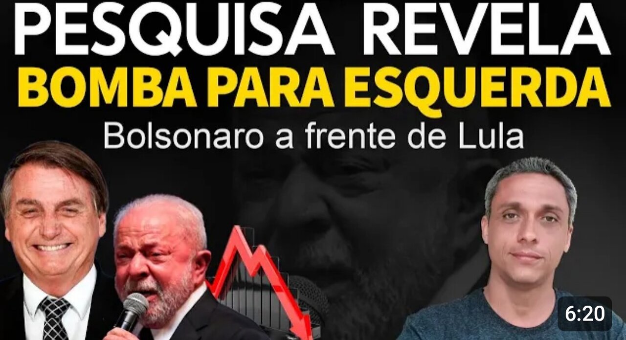 In Brazil, a survey shows Bolsonaro ahead of ex-convict LULA for the first time.