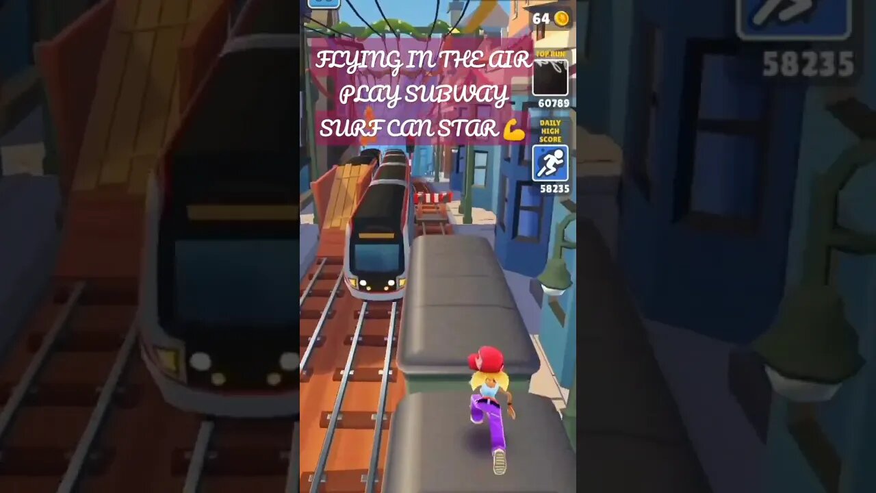 FLYING IN THE AIR PLAY SUBWAY SURF CAN STAR