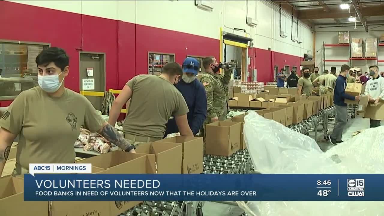 Food banks in need of volunteers post holiday season