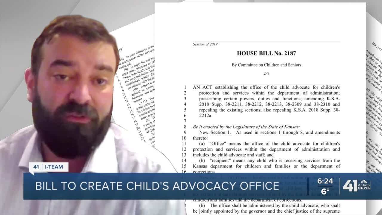 Bill to create child's advocacy office