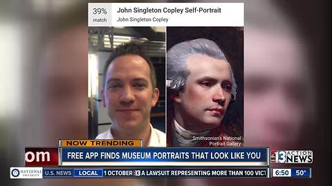 App matches museum portrait to