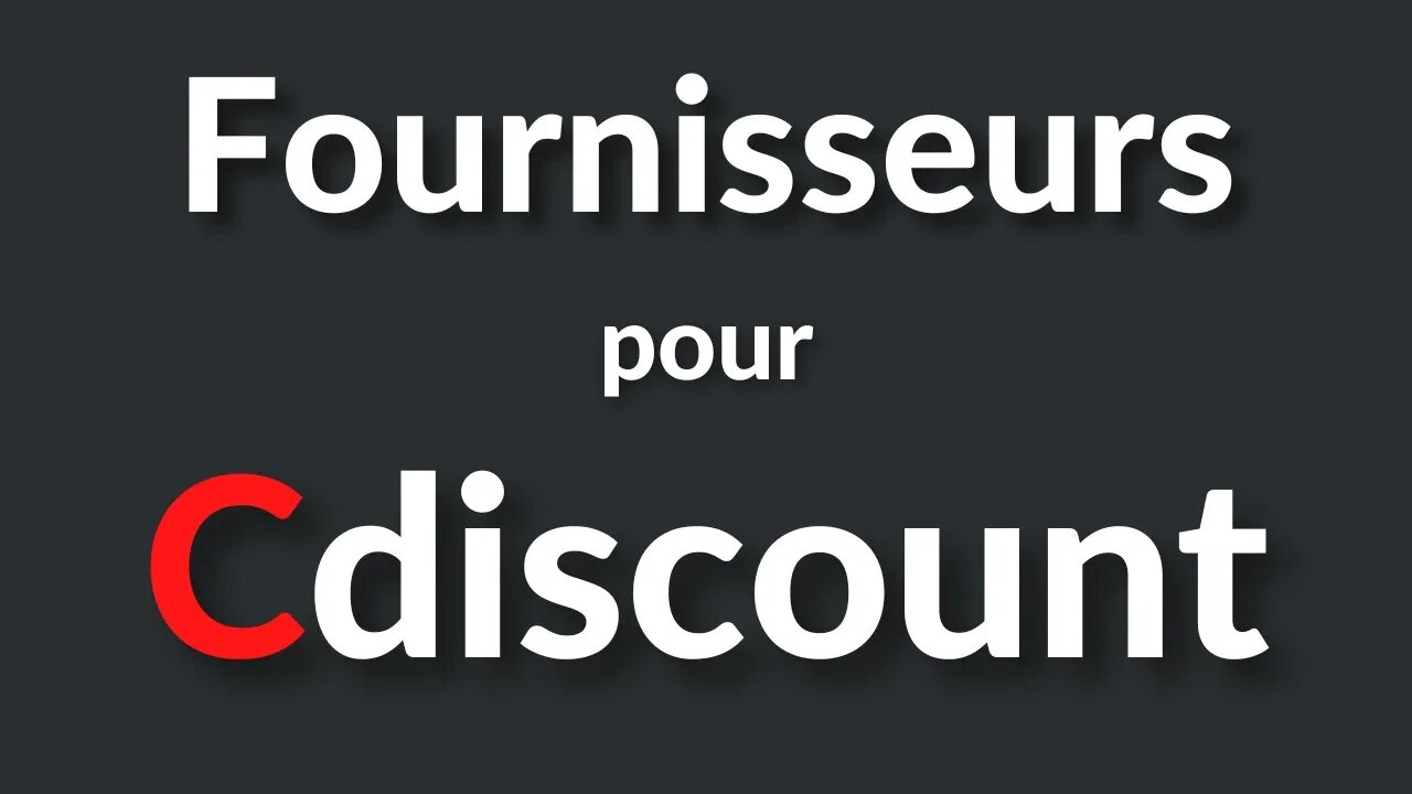 Vendre sur CDiscount: Fournisseurs pour un SMIC