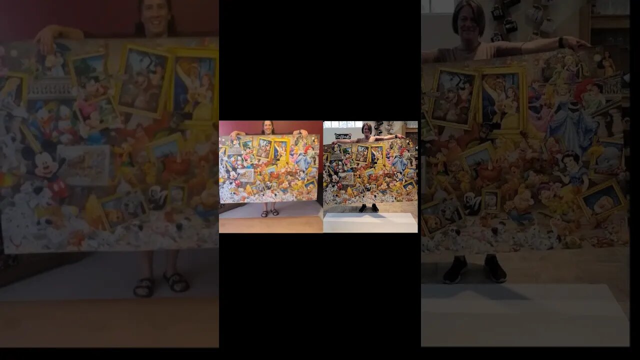 Synchronized 5000-piece #puzzle Pickup with @Vickymakesandbuilds 🥳 #puzzle #disney #shorts