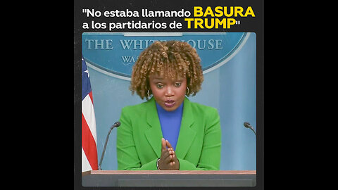 “¡No estaba llamando basura a los partidarios de Trump!”