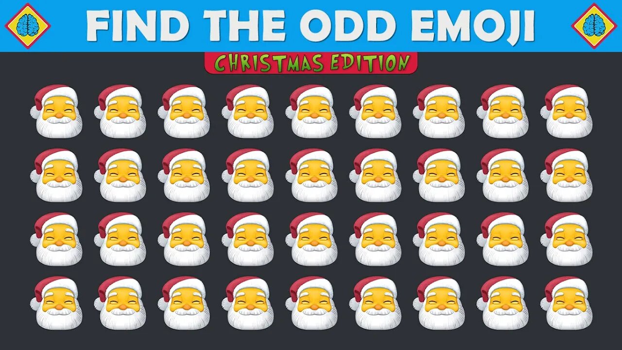 FIND THE ODD EMOJI | Christmas Edition 🎅🎄 | Emoji Puzzle Quiz