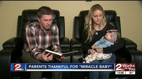 Tulsa parents thankful for 'miracle baby' who lived to see her first birthday