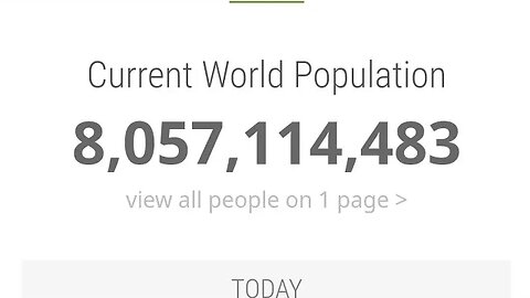 EARTH POPULATION TODAY 8.057.114.483