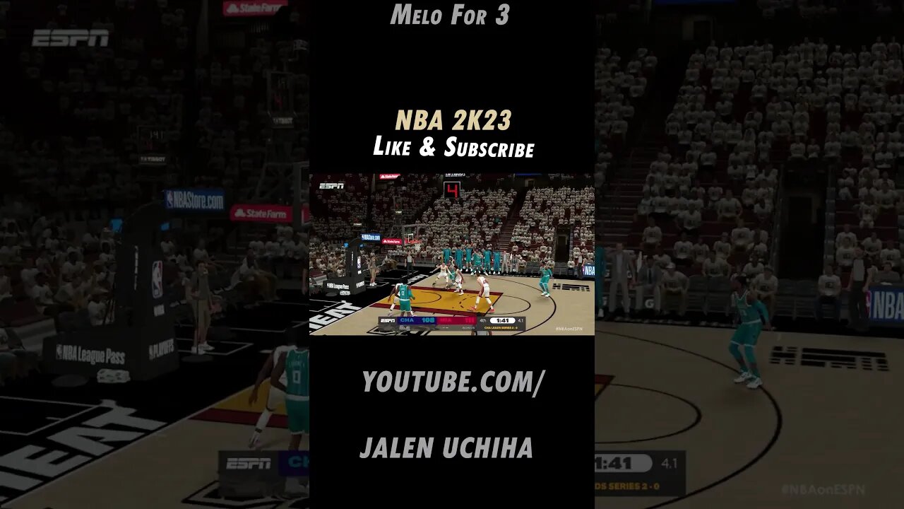 Melo for 3 #2023 #nba #2k23 #lamelo ball #jalen uchiha #shorts