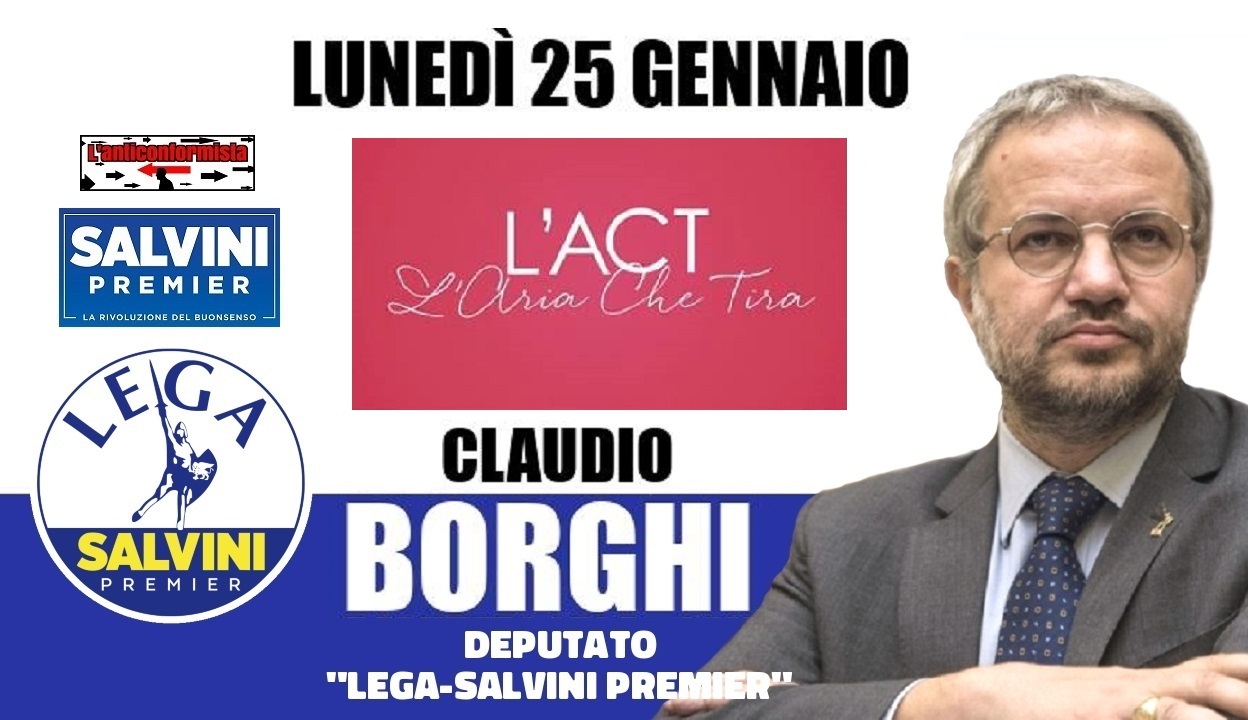 🔴 Interventi dell'On. Claudio #Borghi ospite a "L'aria che tira" del 25/01/2021.