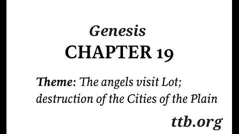 Genesis Chapter 19 (Bible Study)