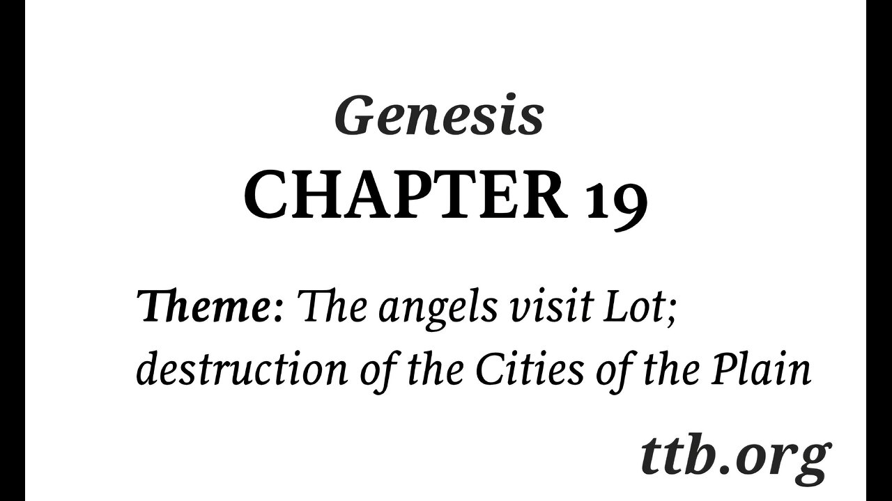 Genesis Chapter 19 (Bible Study)