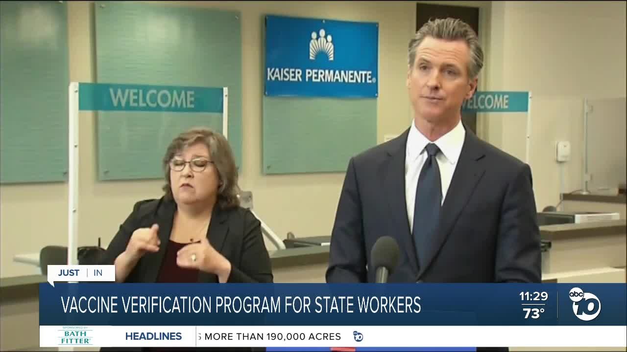 California vaccine verification program for California workers