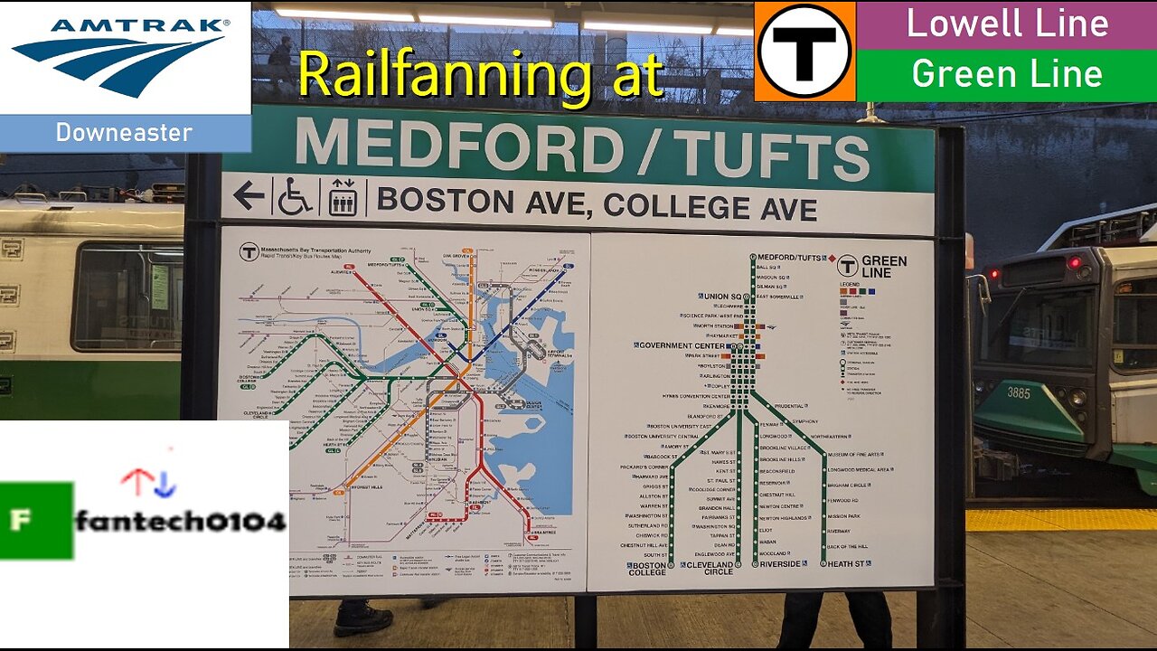 Railfanning at the Medford/Tufts T Station! Featuring the Downeaster, Commuter Rail & Green Line