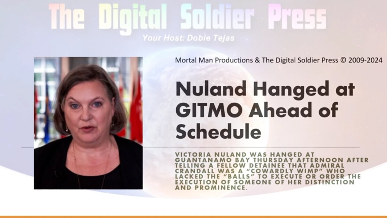 Victoria Nuland Hanged At GITMO - 4/14/24..